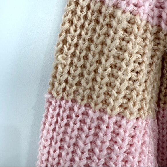 Finders Keepers Mariposa Striped Chunky Knit Crewneck Pullover Sweater Size XS - Picture 14 of 16